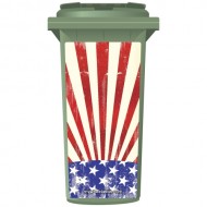 Warn American Style Flag Wheelie Bin Sticker Panel